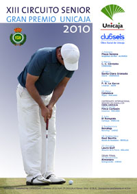 Cartel del XIII Circuito Senior de Golf 2010 Gran Premio Unicaja