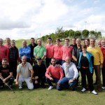 Foto de familia de la presentación en el Centro Nacional de Golf